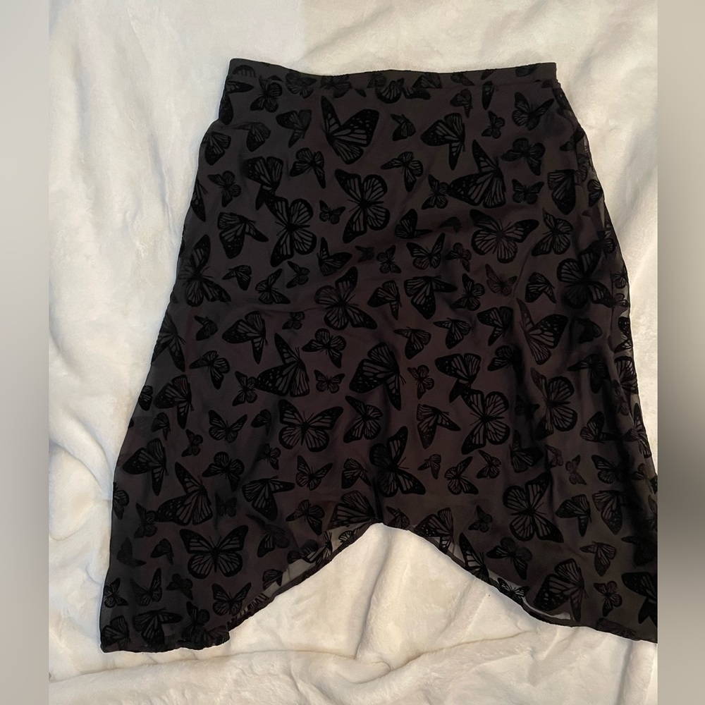 Hot Topic Plus Size Asymmetrical Butterfly Skirt 2x